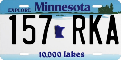 MN license plate 157RKA