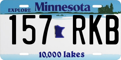 MN license plate 157RKB