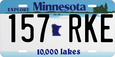 MN license plate 157RKE