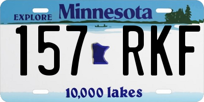 MN license plate 157RKF