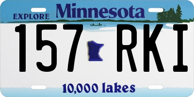 MN license plate 157RKI