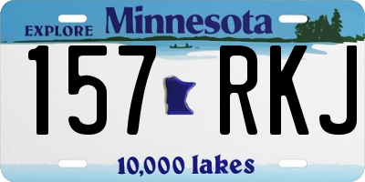 MN license plate 157RKJ