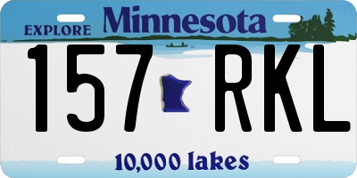 MN license plate 157RKL