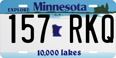 MN license plate 157RKQ
