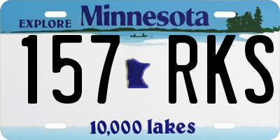 MN license plate 157RKS
