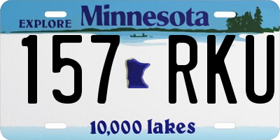 MN license plate 157RKU