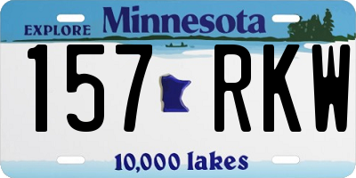 MN license plate 157RKW