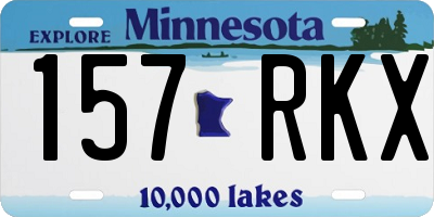 MN license plate 157RKX