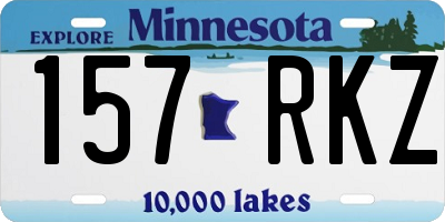 MN license plate 157RKZ