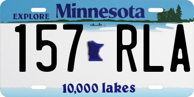 MN license plate 157RLA