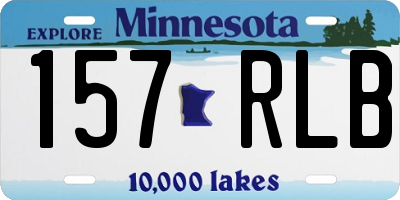 MN license plate 157RLB