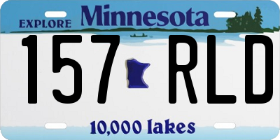 MN license plate 157RLD