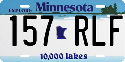 MN license plate 157RLF