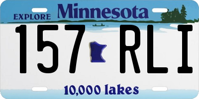 MN license plate 157RLI