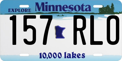 MN license plate 157RLO