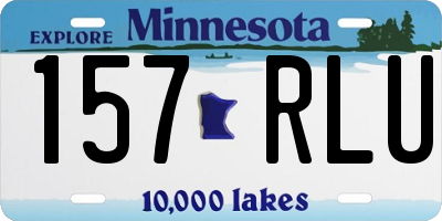MN license plate 157RLU