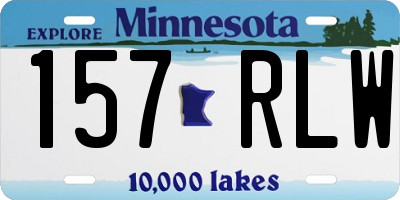 MN license plate 157RLW