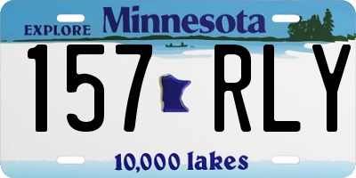 MN license plate 157RLY