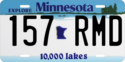 MN license plate 157RMD