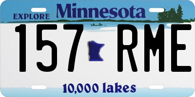 MN license plate 157RME
