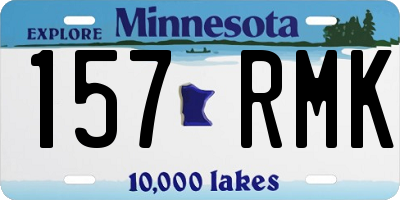 MN license plate 157RMK