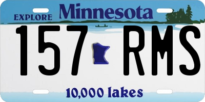 MN license plate 157RMS