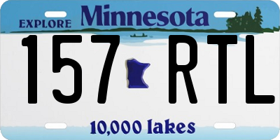 MN license plate 157RTL