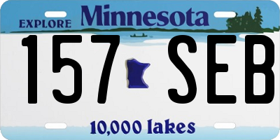 MN license plate 157SEB
