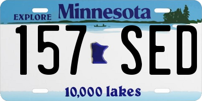 MN license plate 157SED