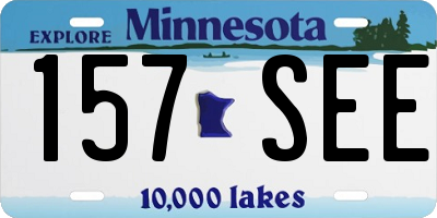 MN license plate 157SEE