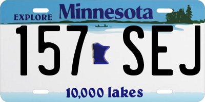 MN license plate 157SEJ