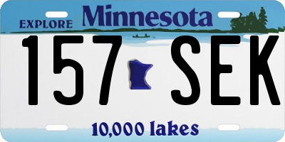 MN license plate 157SEK