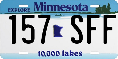 MN license plate 157SFF