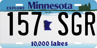 MN license plate 157SGR