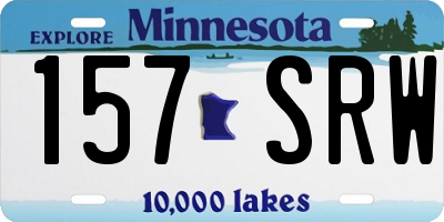 MN license plate 157SRW