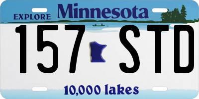 MN license plate 157STD