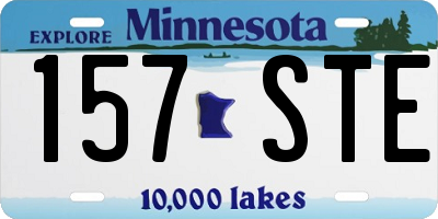 MN license plate 157STE