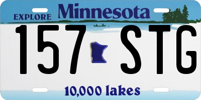 MN license plate 157STG