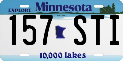 MN license plate 157STI