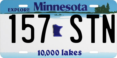 MN license plate 157STN