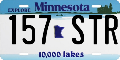 MN license plate 157STR