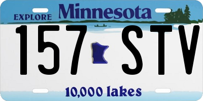 MN license plate 157STV