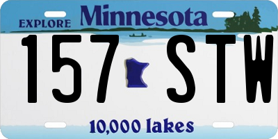 MN license plate 157STW