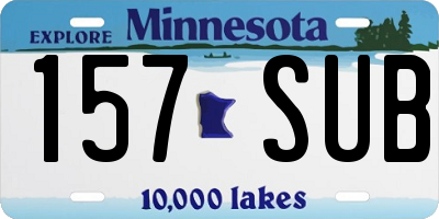 MN license plate 157SUB