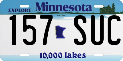 MN license plate 157SUC