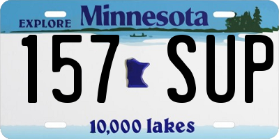 MN license plate 157SUP