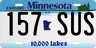 MN license plate 157SUS