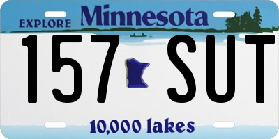 MN license plate 157SUT