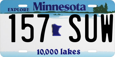 MN license plate 157SUW