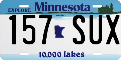 MN license plate 157SUX